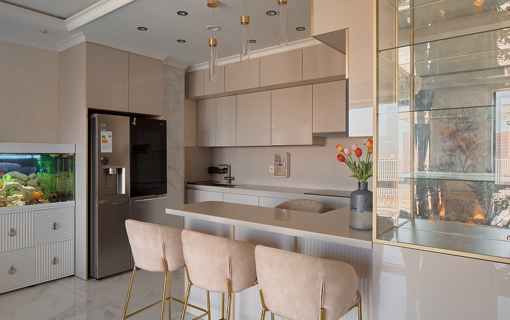 Кухня для вьетнамской семьи в ЖК «Метрополия»