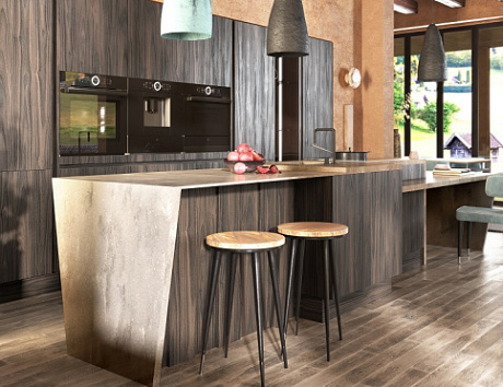 Коричневая кухня в Чите