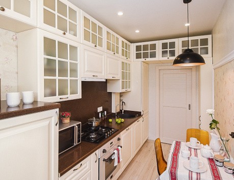 Бежевая кухня во Владивостоке