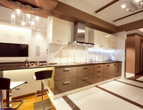 Бежевая кухня во Владивостоке