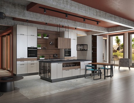 Бежевая кухня во Владивостоке