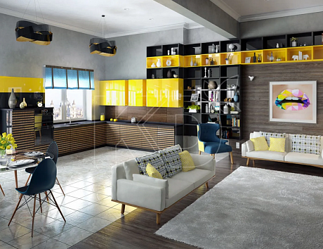 Угловая кухня в стиле модерн