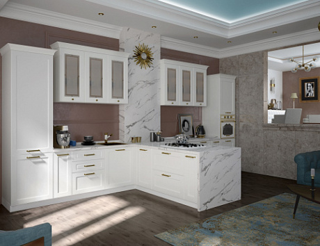 Белая кухня в Липецке