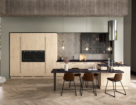 Бежевая кухня в Мурманске