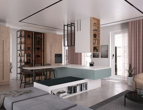 Бюджетная кухня площадью 6 кв.м