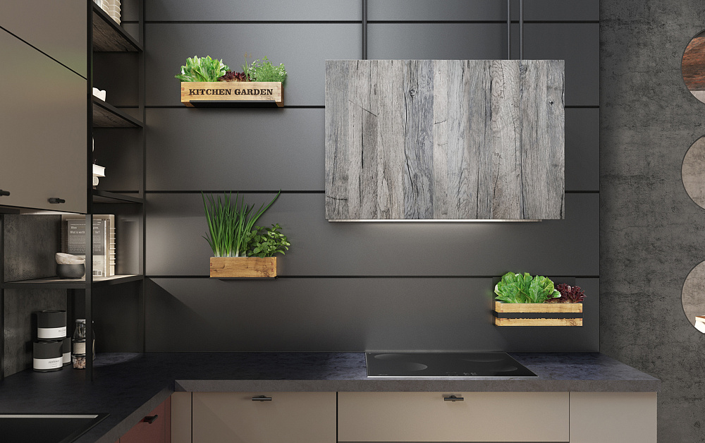 Кухня Ханна Блэк лофт